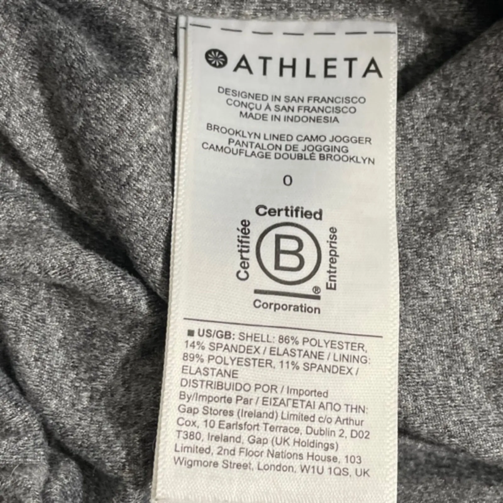 Athleta Brooklyn Lined‎ Camo Jogger Pants in Black Size 0 Athletic Casual - Image 6