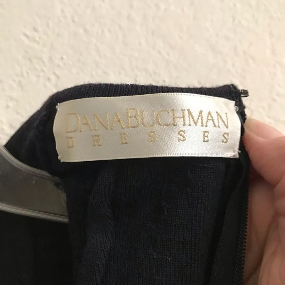 Dana Buckman long sleeve turtleneck wool sequin sweater dress M - Image 6