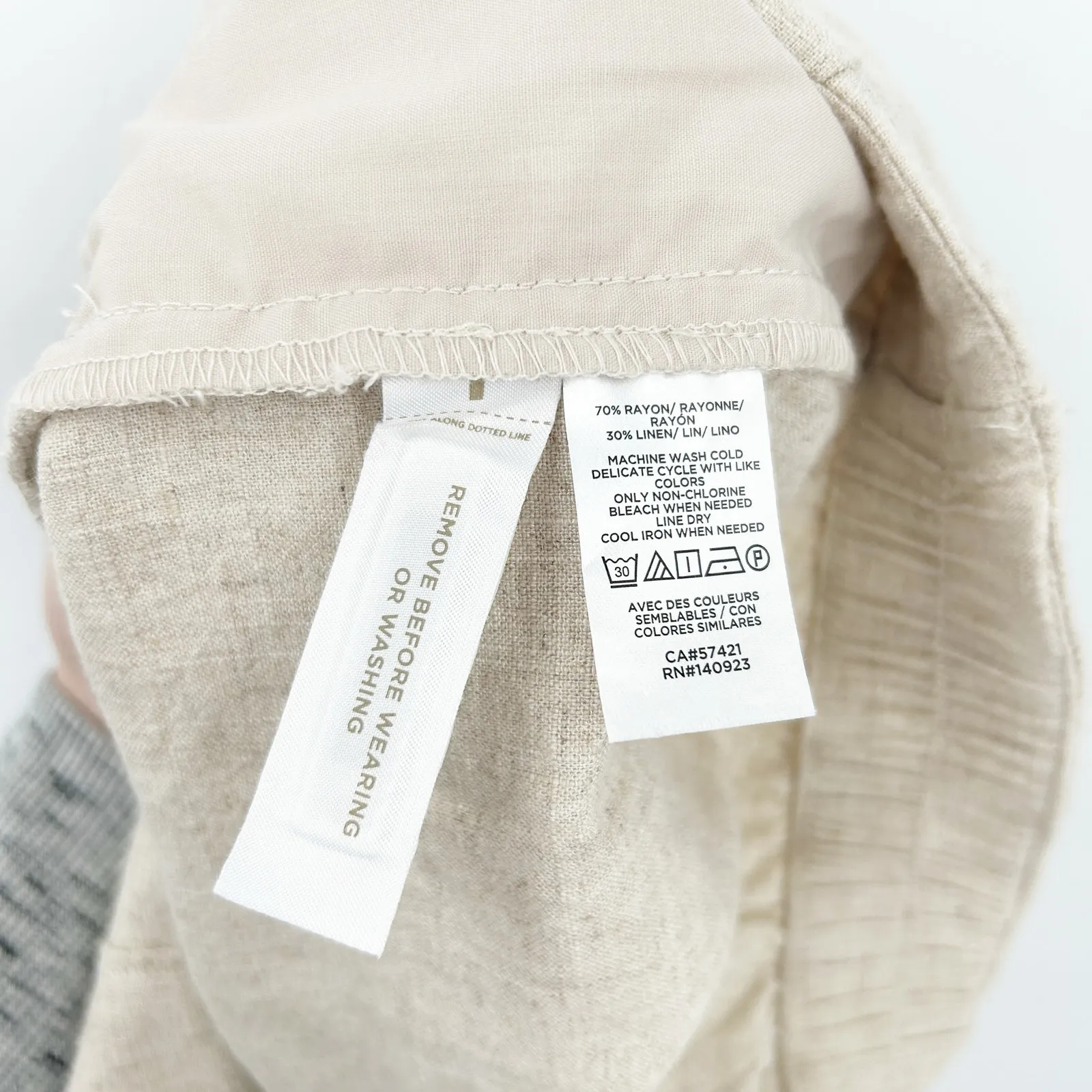 Ann Taylor Loft Womens Bundle Lot (2) Linen Blend Summer Beach‎ Lounge Shorts L - Image 10