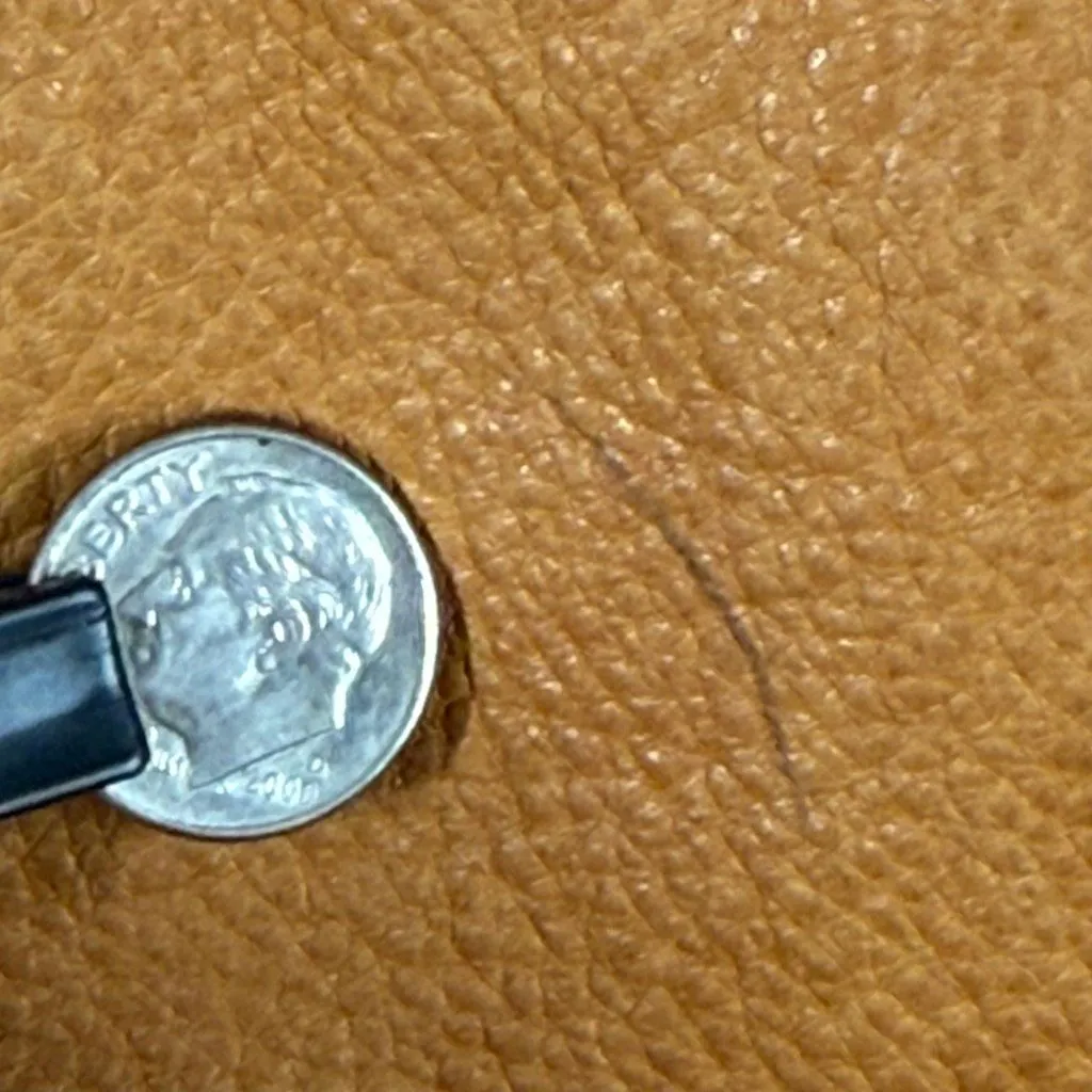 Tory Burch Amalie slouch shoulder bag brown pebbled leather 12x13x6" - Image 9