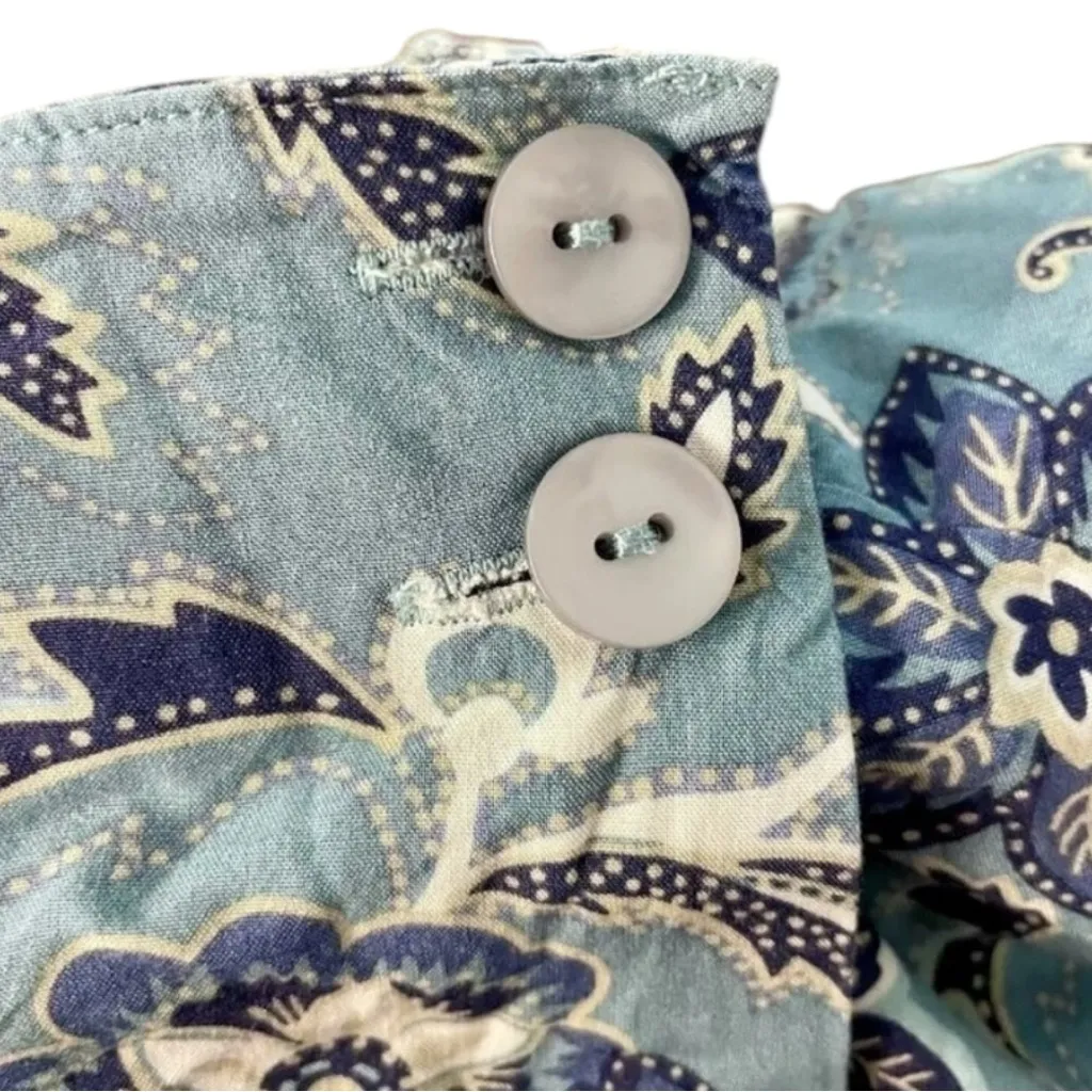 Charter Club Vintage Blue Floral Wrap Mini Skirt - Image 4