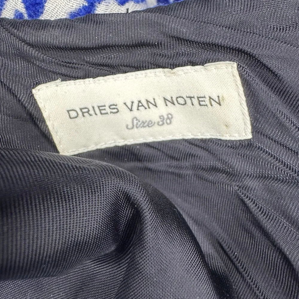 DRIES VAN NOTEN.Capo Paisley Jacquard Gathered-hem Shirt In Blue. - Image 12