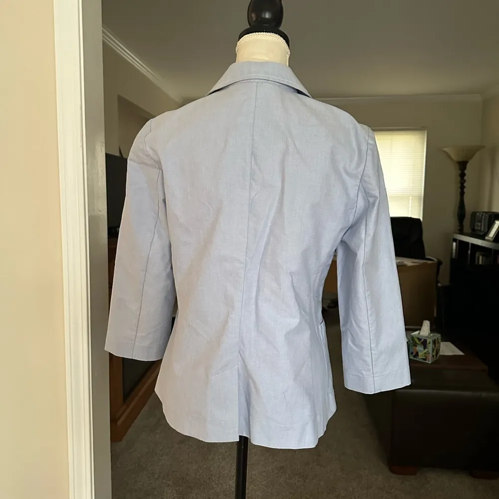 Talbots Women’s Classy Classic Blazer Color Blue Size 8 Preppy Country Club - Image 2