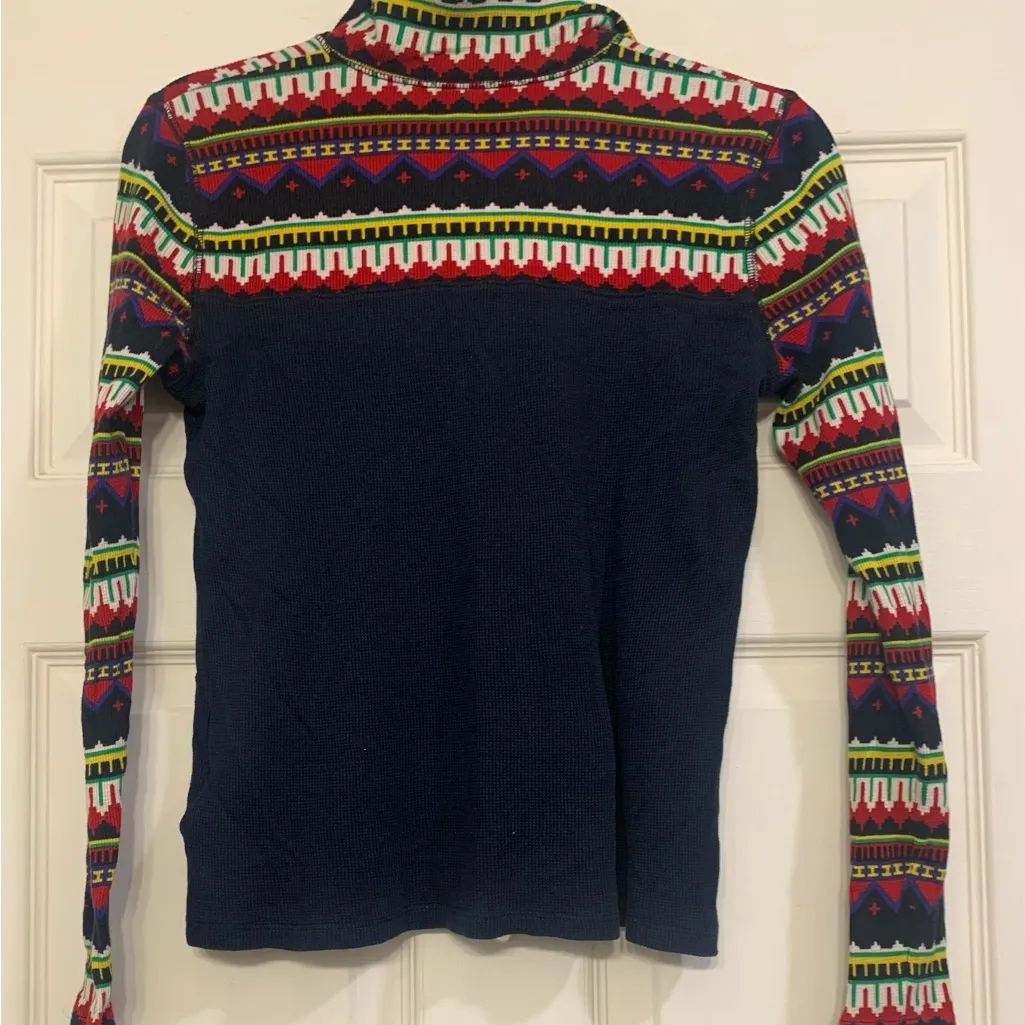 Ralph Lauren Fair Isle Quarter Zip Sweater Black Multi - Image 6