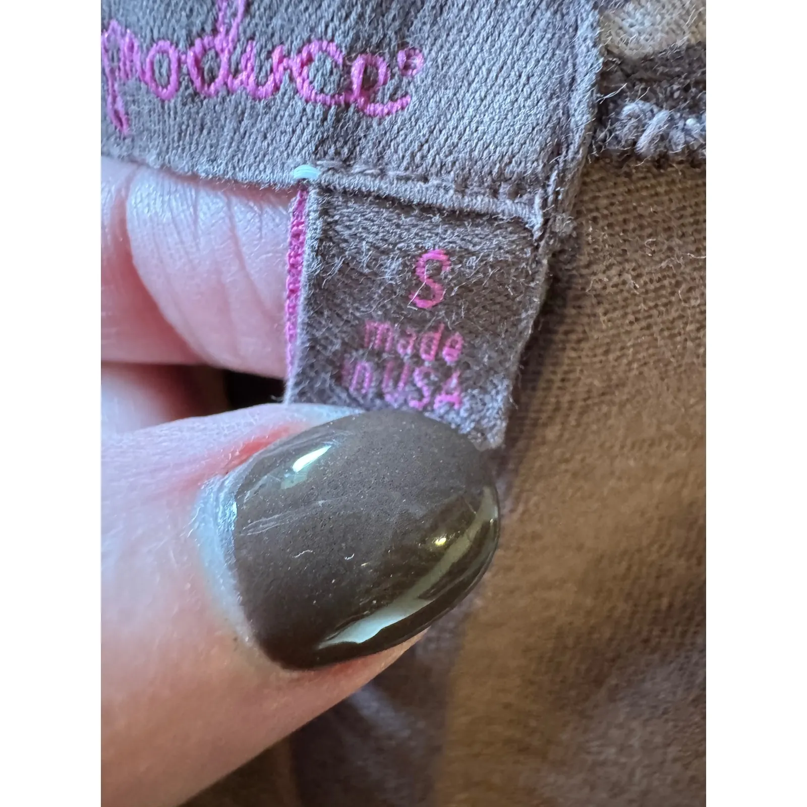 Fresh‎ Produce Dress Women Small Brown Geometric Cotton Mini Tunic Boho USA - Image 9