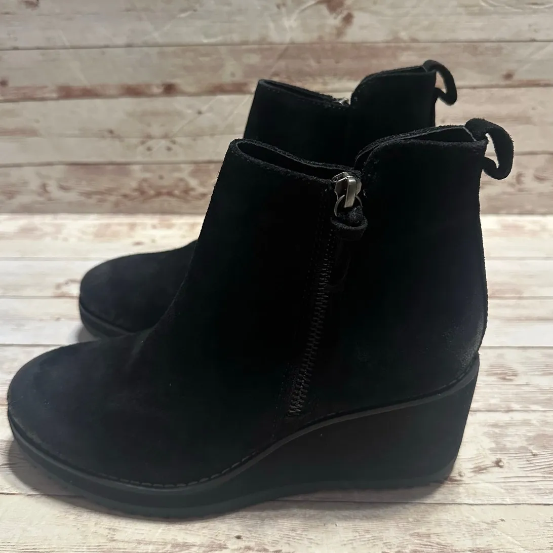 Sofft Shoe Emeline Wedge Bootie SZ 8.5M Black Suede Leather Boot NWOT New Ankle - Image 3