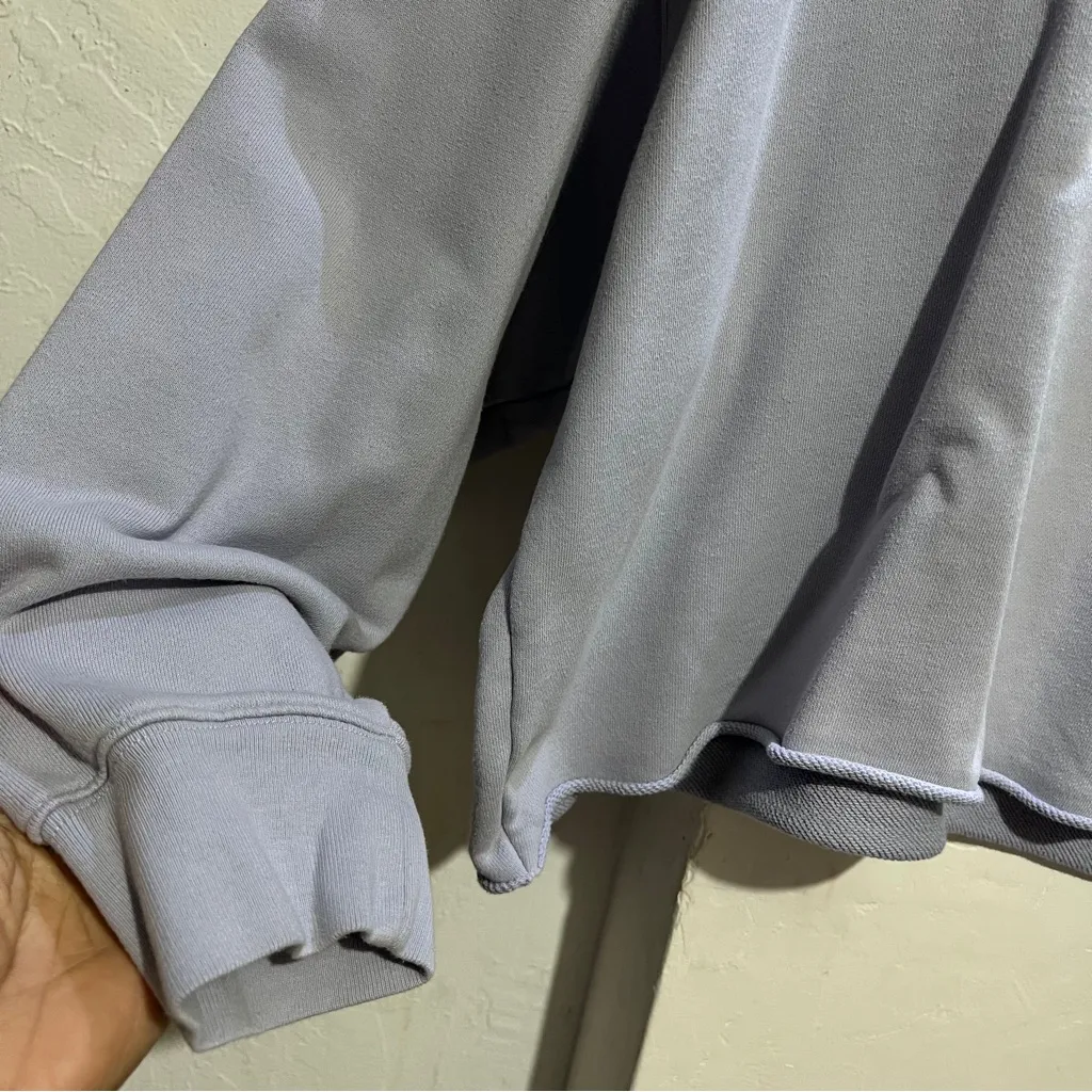 Oak & Fort Cropped Knit Sweater Shirt Crewneck Ladies Small Oversized :Box0013: Purple - Image 2