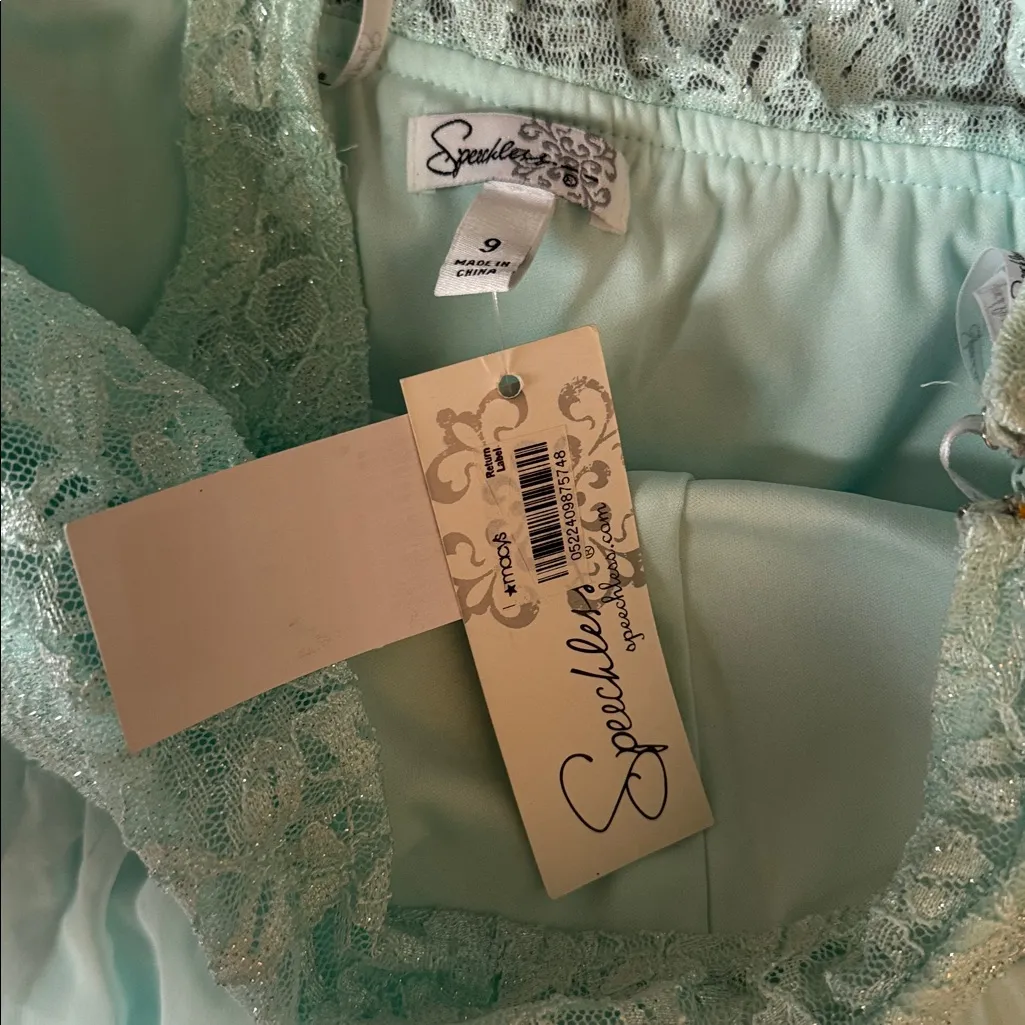 Speechless Aqua Green One Shoulder Dress SIZE 9 - Image 4