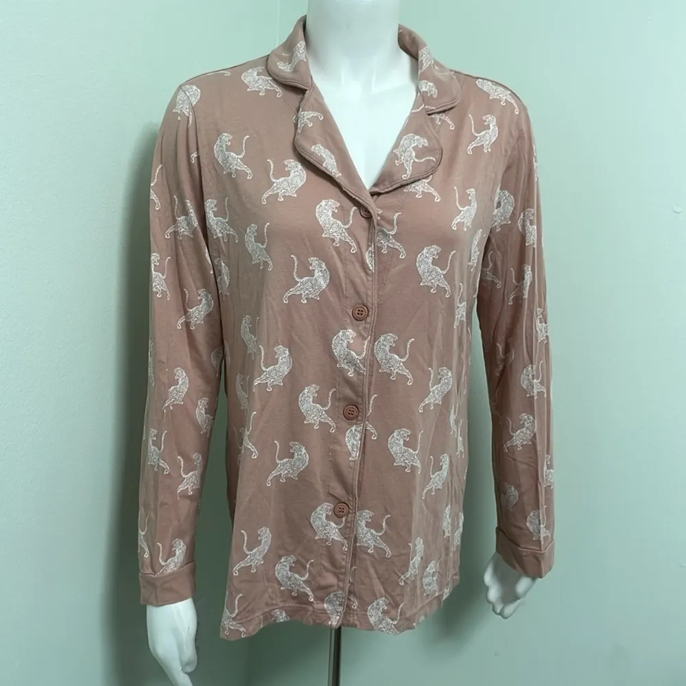 Cosabella Printed Long Sleeve Top Medium Mandela Tiger - Image 5