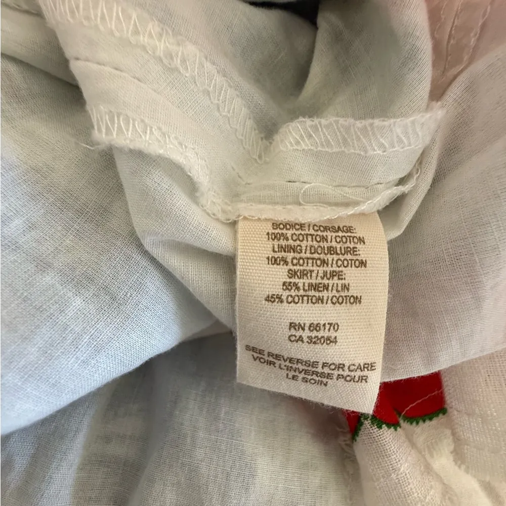 Free People Heartland‎ Dress Size 2 Crochet Back Linen Blend Floral - Image 6