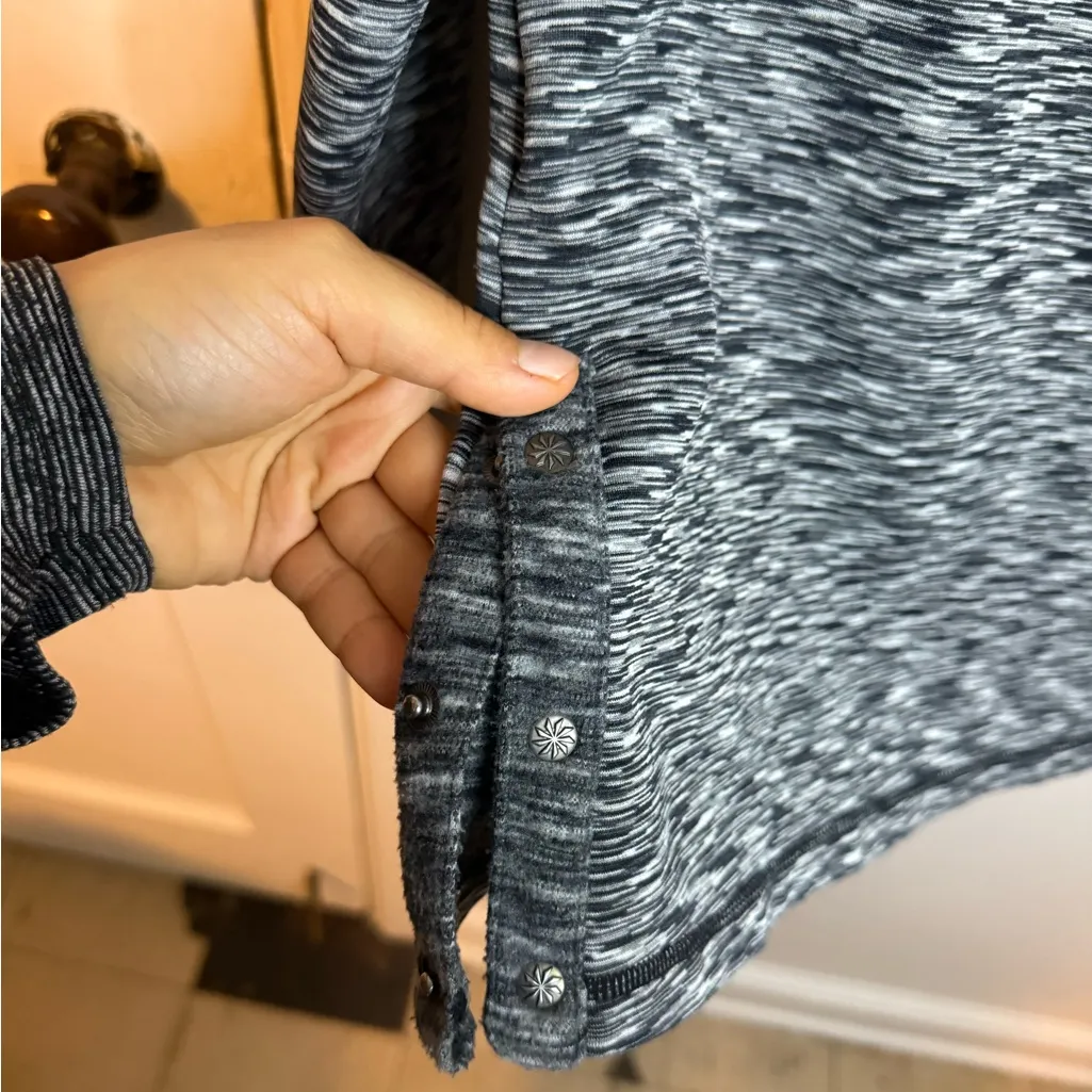 Athleta Space Dye Coastal Fleece Funnel Neck Top - Image 6