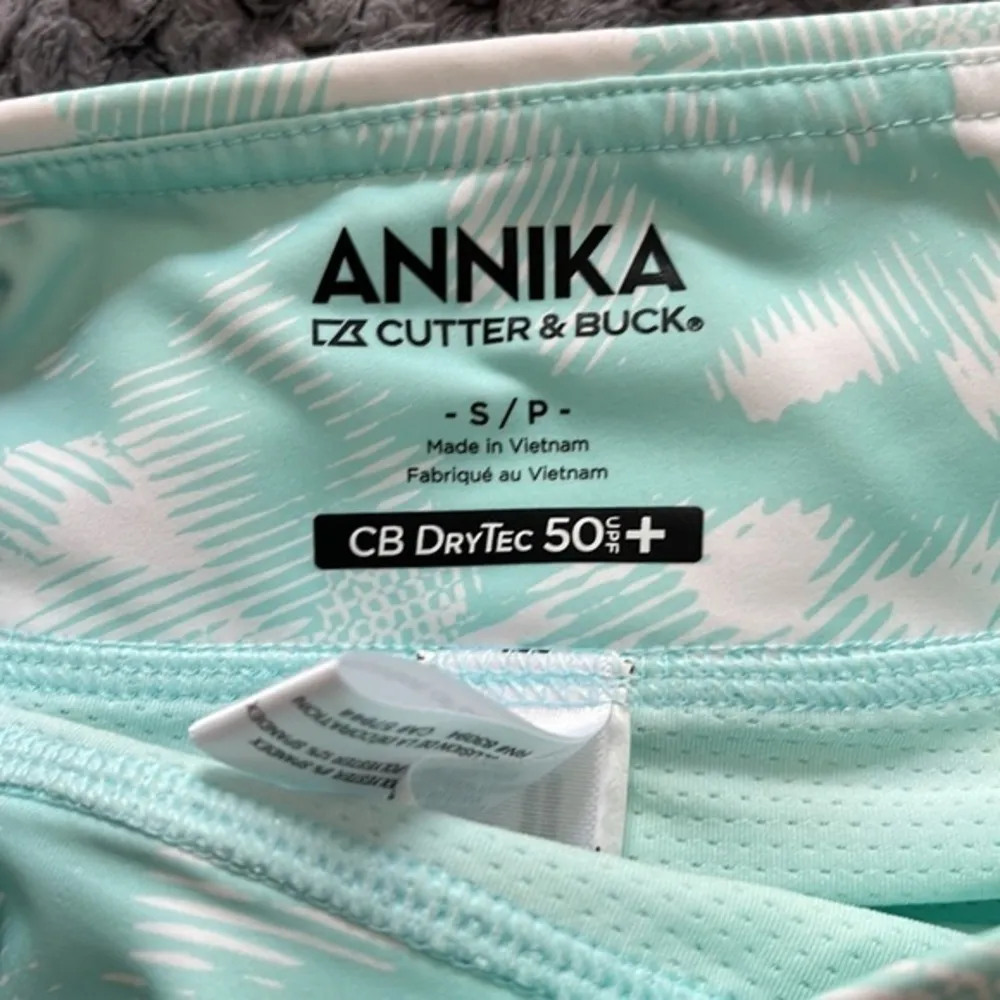 Annika Cutter Buck Mint Seafoam White Tennis Golf Skort Size Small GUC #1763 Green - Image 4