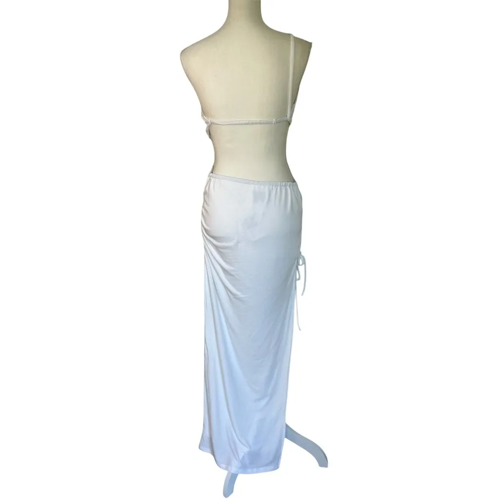 SNDYS Nera Cutout Maxi Dress in White Medium New Womens Cut out Gown - Image 8