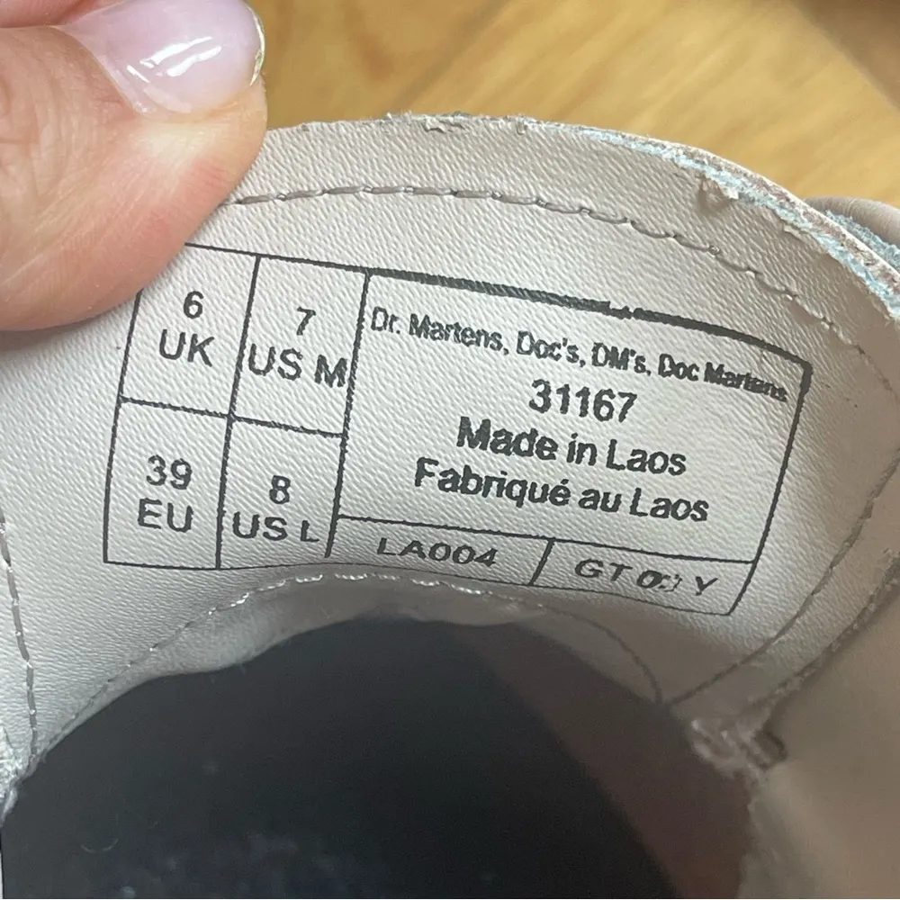 DR. MARTENS 31167 PLATFORM OXFORDS SHOES PINKY BEIGE BLUSH WOMENS Sz 39 US 8 - Image 13