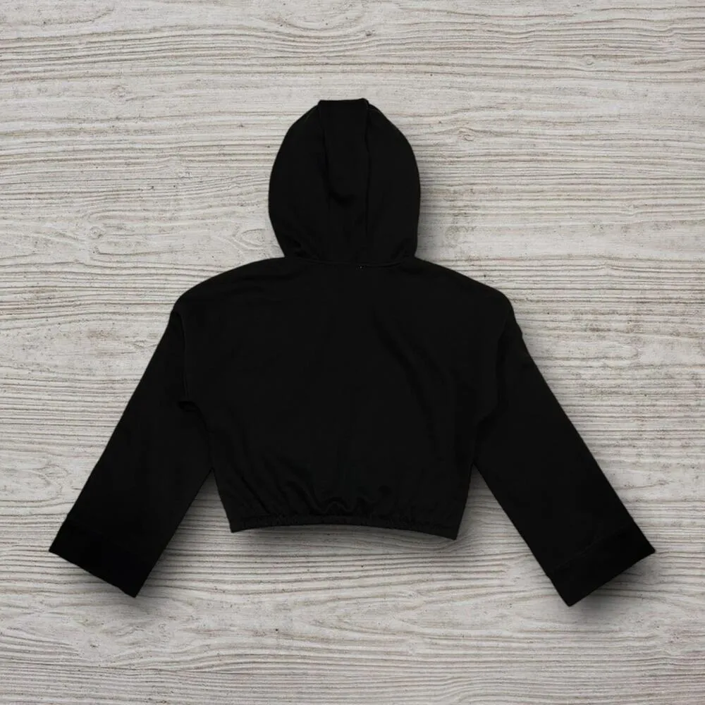 ★ Juicy Couture NWT Black Branded-Front Logo Cropped Hoodie ★ - Image 5