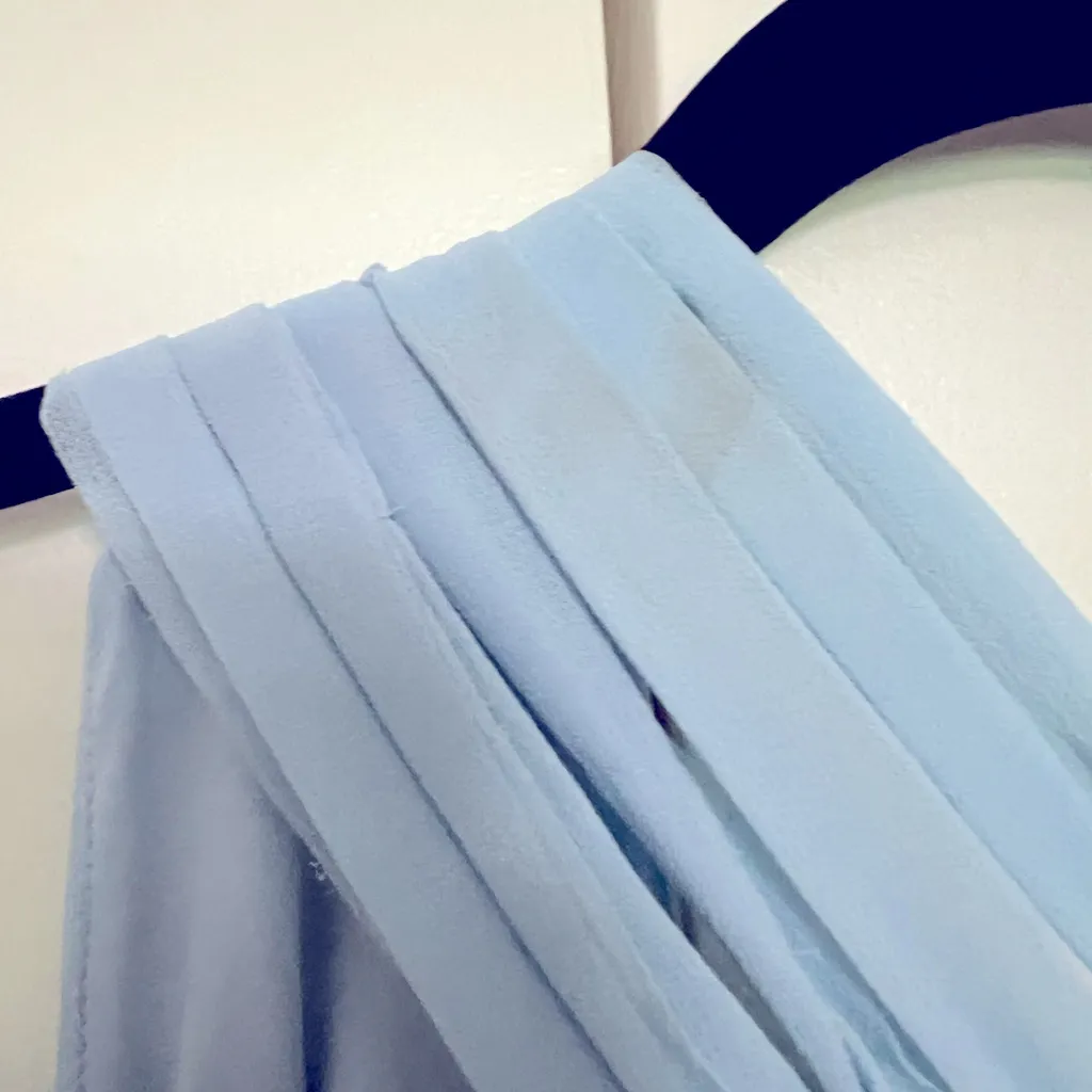 Badgley‎ Mischka Belle Dress Size 12 - Light Blue with Intricate Back Detail - Image 5