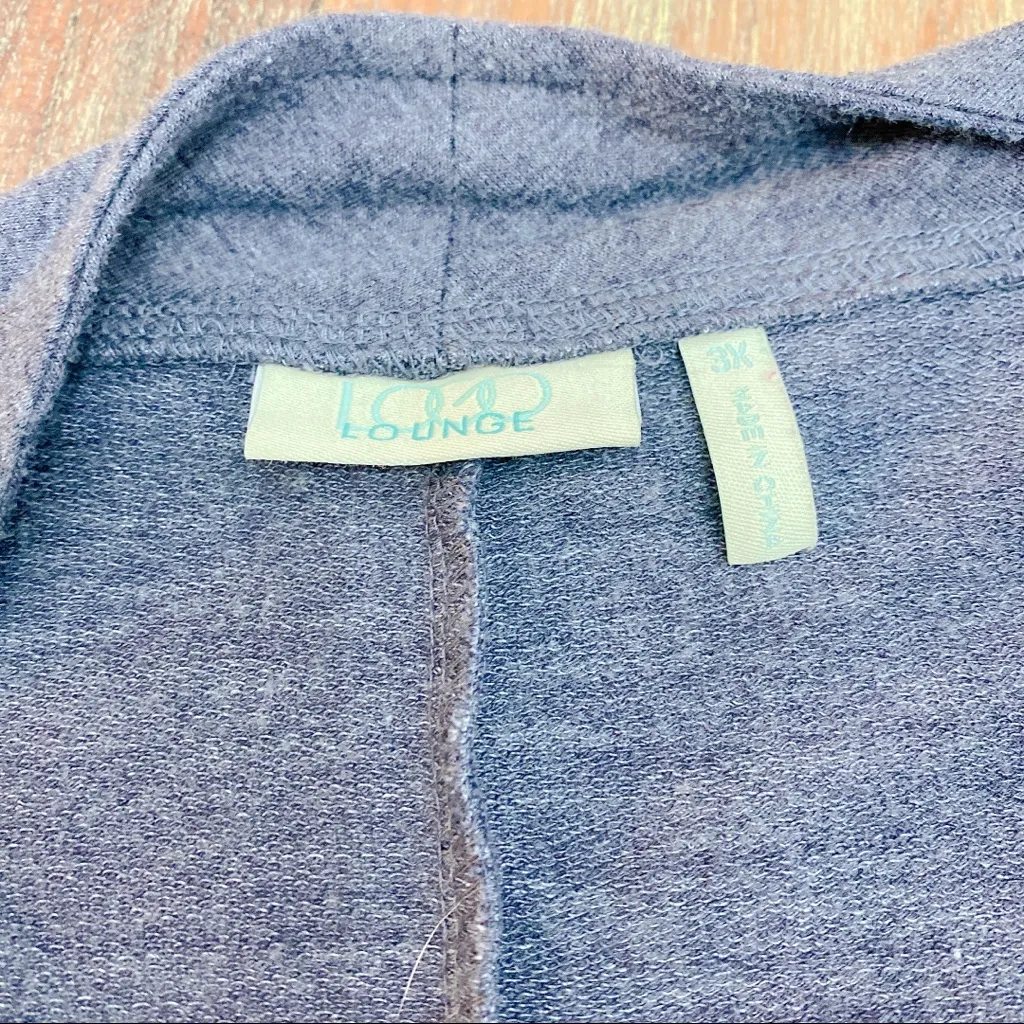 LOGO Lori Goldstein Purple Cardigan with Pockets Size 3X - Image 4