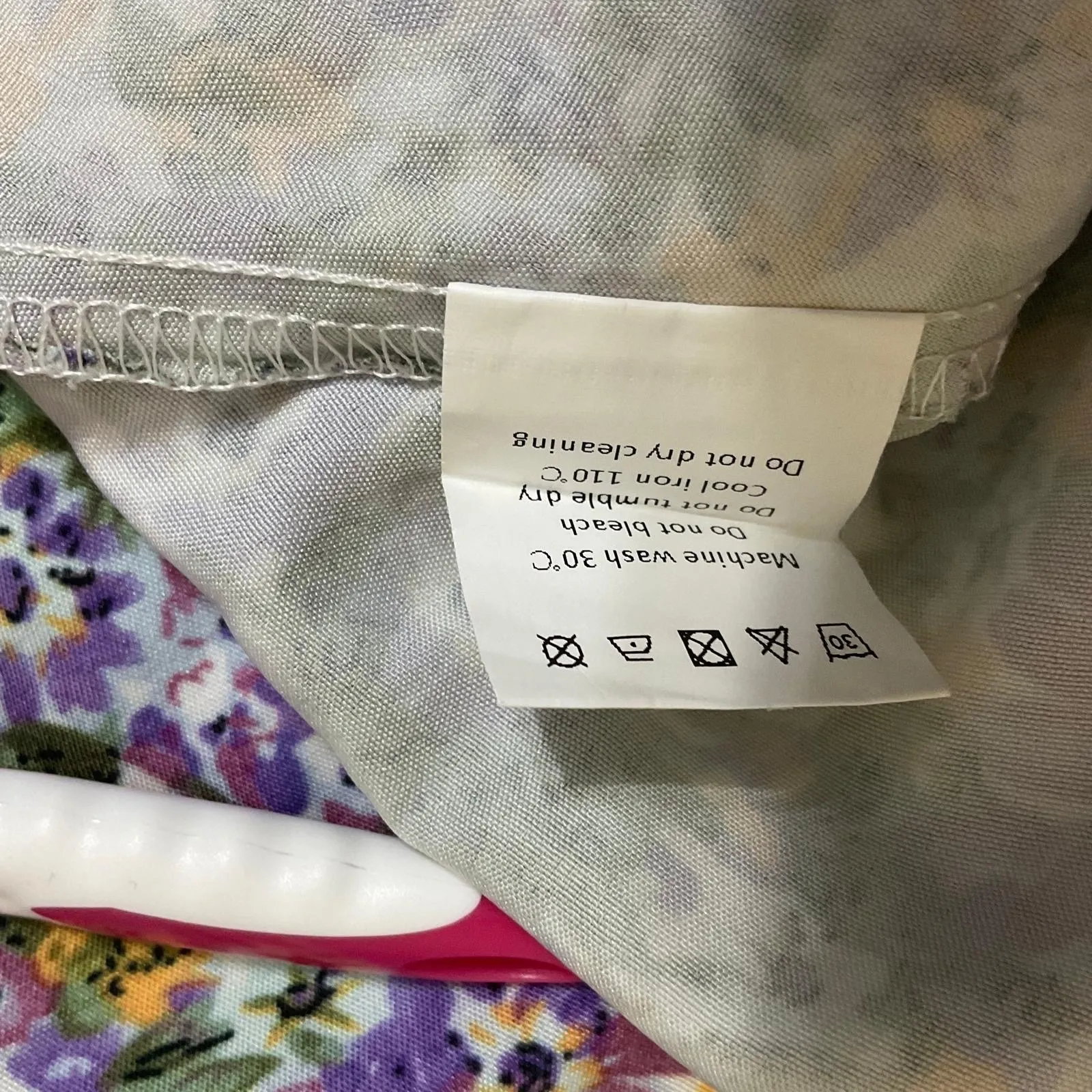 Allegra‎ Ruffle floral Chiffon Tie Neck Puff Short Sleeve women's smoke dress M - Image 8