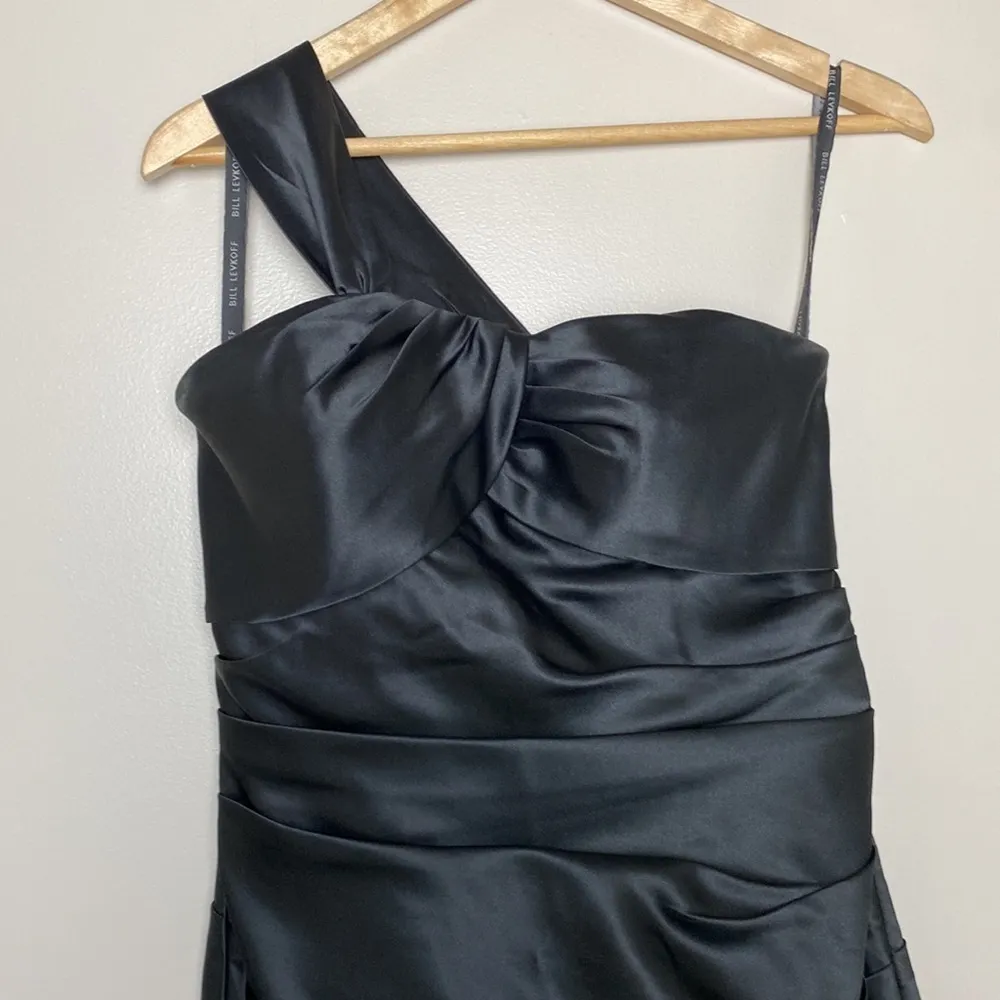 Bill Levkoff Black One Shoulder Dress‎ - Image 2