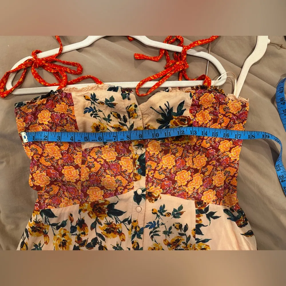 Free People Lover Boy Patchwork Maxi Dress Peach Size 10 Taylor Swift Boho - Image 12