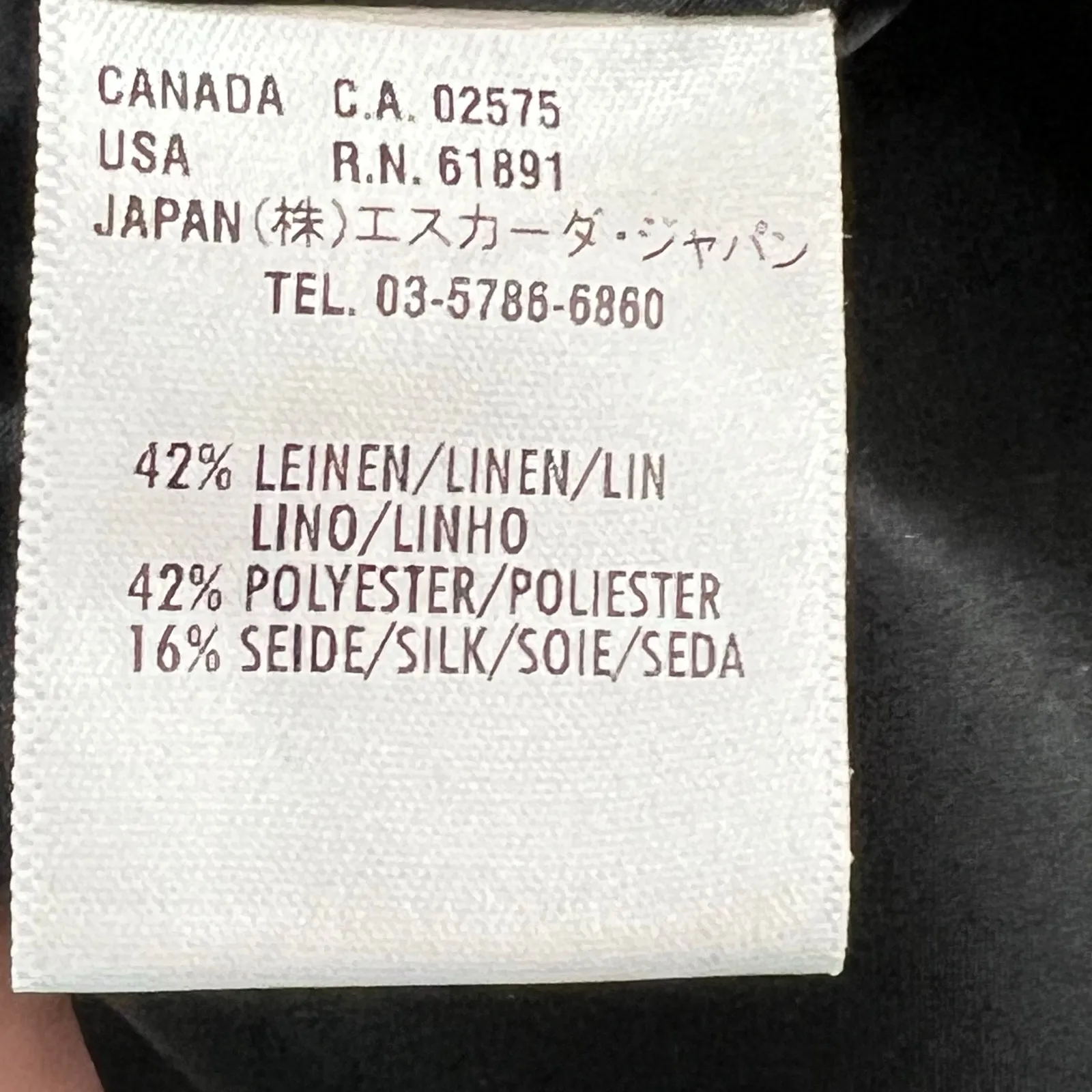 Escada Pencil Skirt US 4 Black Gold Linen Silk Blend Brocade Abstract Glamour - Image 12