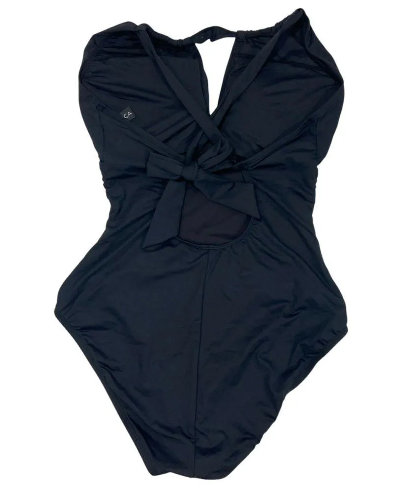 La Blanca NWT $120 Island Goddess High Neck Keyhole One Piece swimsuit 12 38C L - Image 3