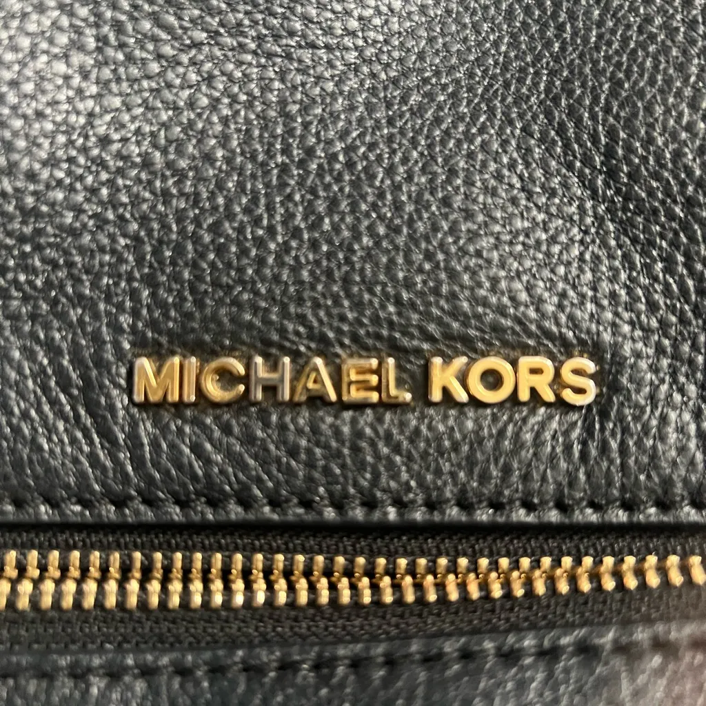 Michael Kors Black Leather Backpack - Image 11