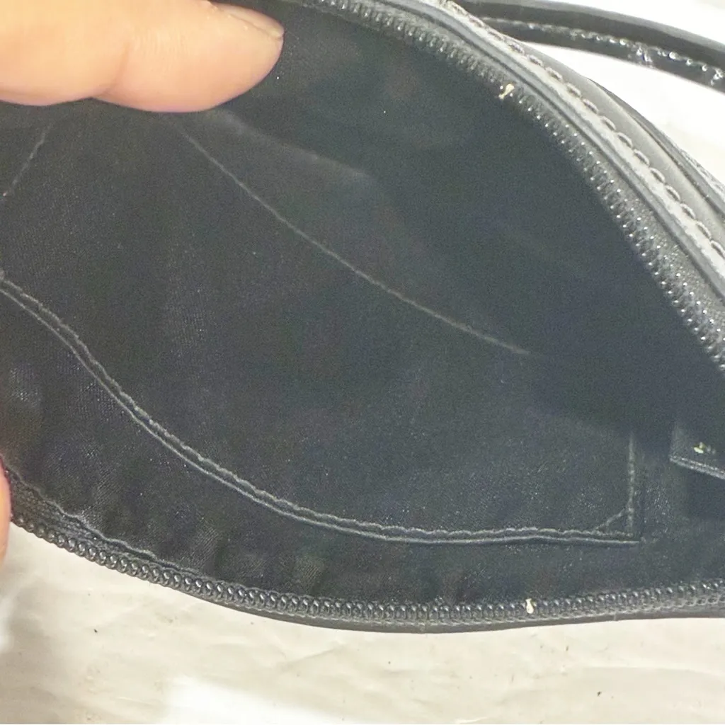 COACH BLACK PENELOPE MEDIUM SMOOTH LEATHER WRISTLET WALLET CARD COIN HOLDER - Image 5