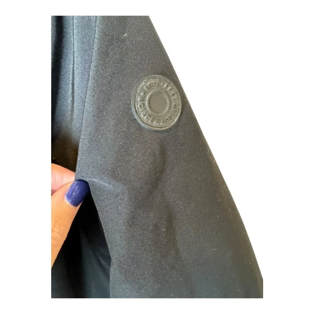 French Connection  Coat Women Medium Black Hooded Down Insulated Full Zip Parka - Image 6