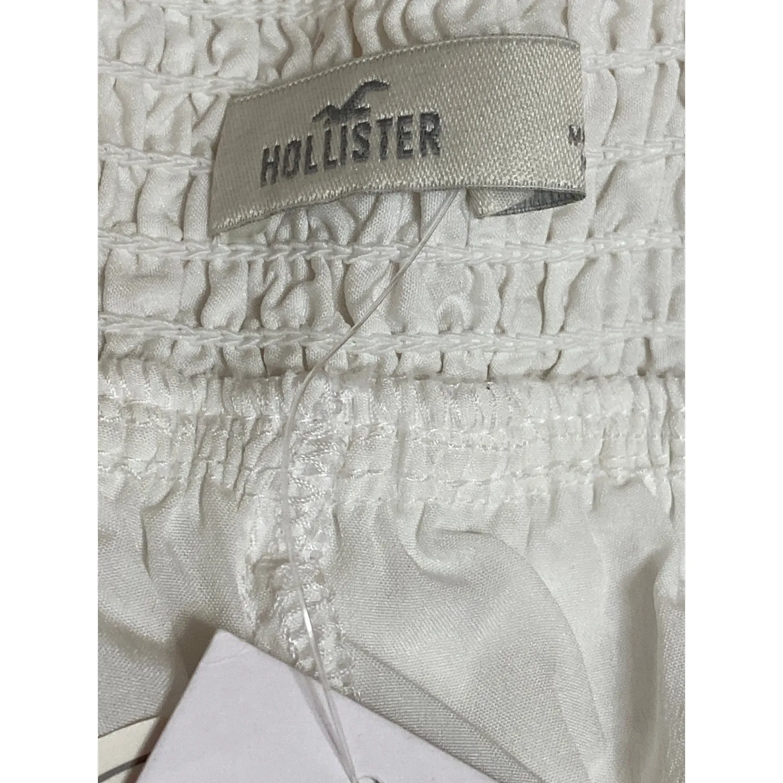 NEW Hollister White Floral Eyelet Embroidered Tiered Mini Flare A-Line Skirt L - Image 3