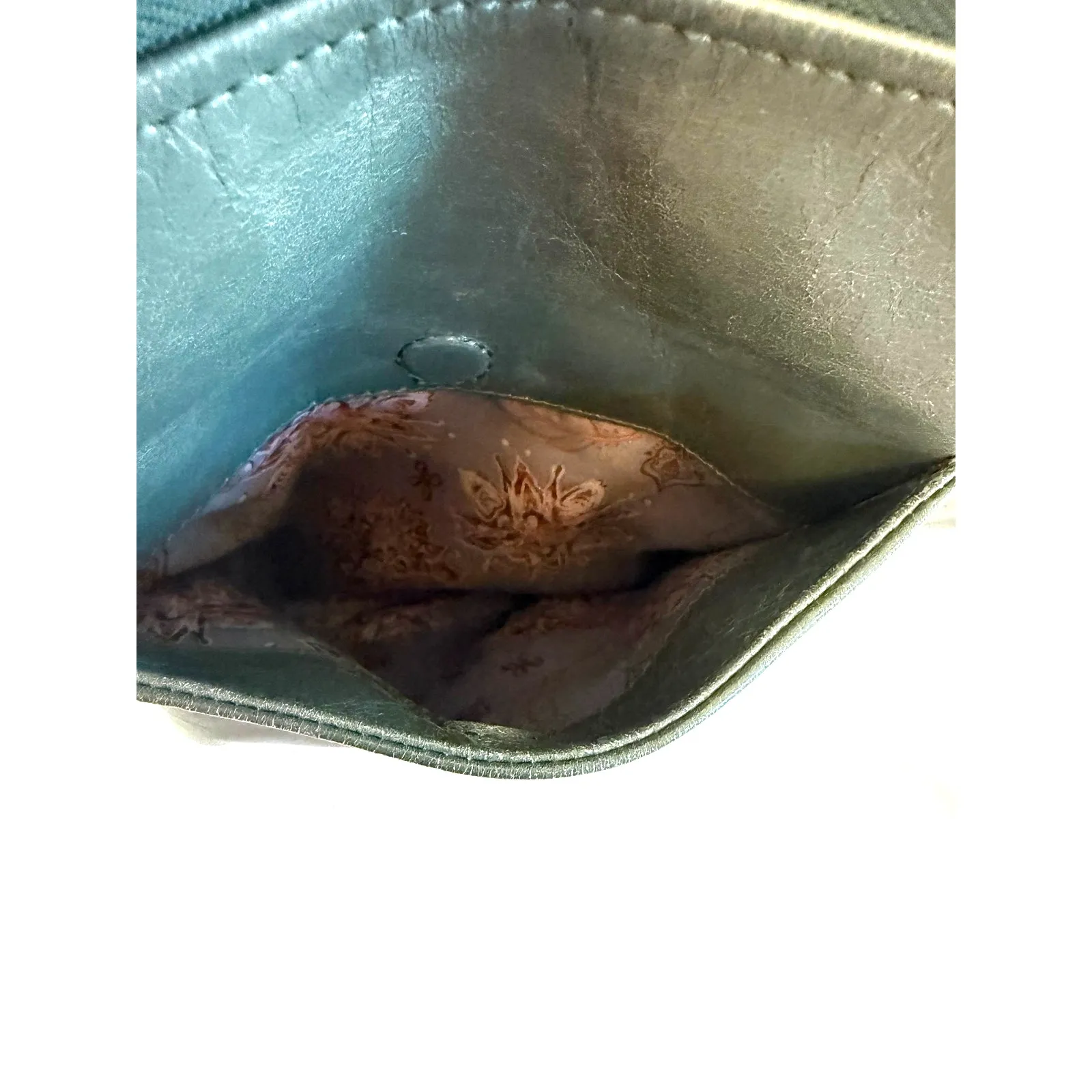 Hobo International Green Leather Cambel Crossbody Purse Bag - Image 5