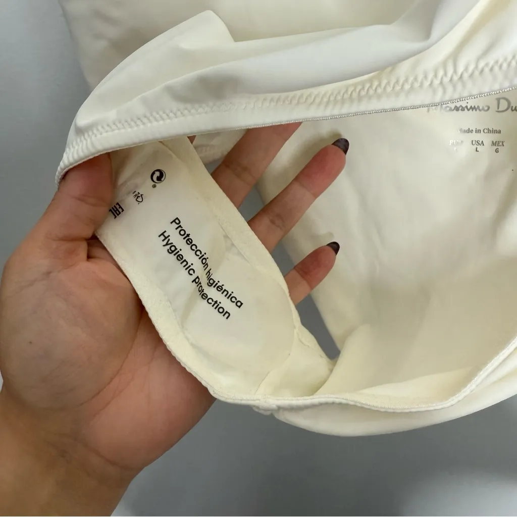 NWT Massimo Dutti White One Piece‎ Open Back Swimsuit Size Large - Image 5