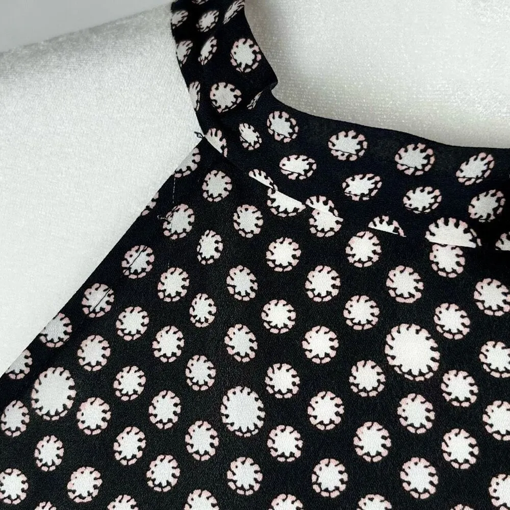 Loft Floral High Tie Neck Sleeveless Halter Blouse Medium - Image 2