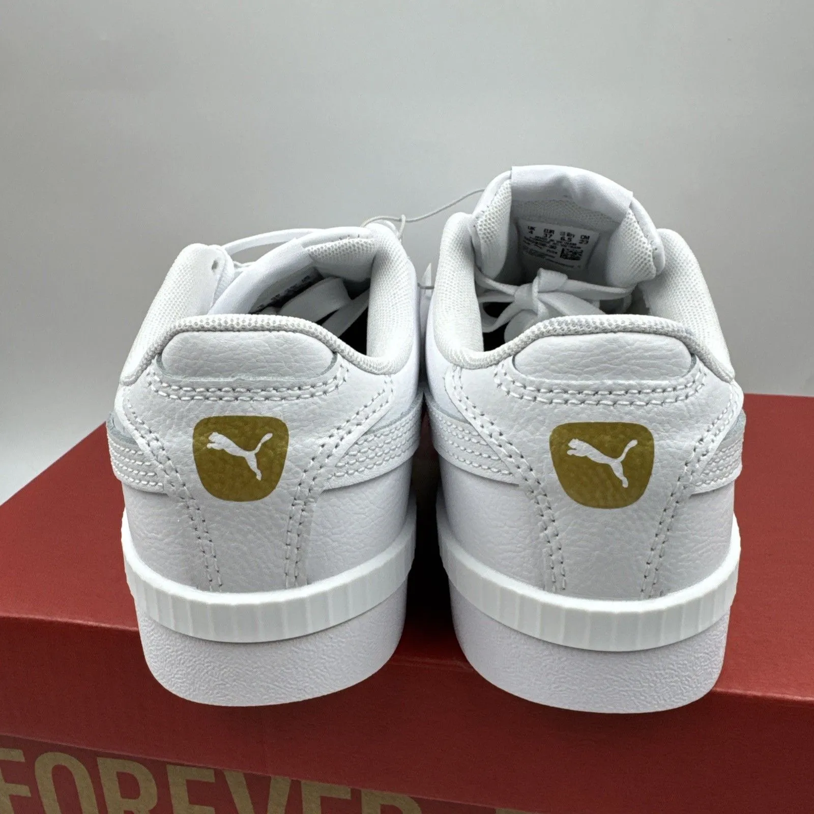 PUMA Court Sneaker, White, Women's Casual Low Top Leather Shoes Size 6.5 New White - Image 5