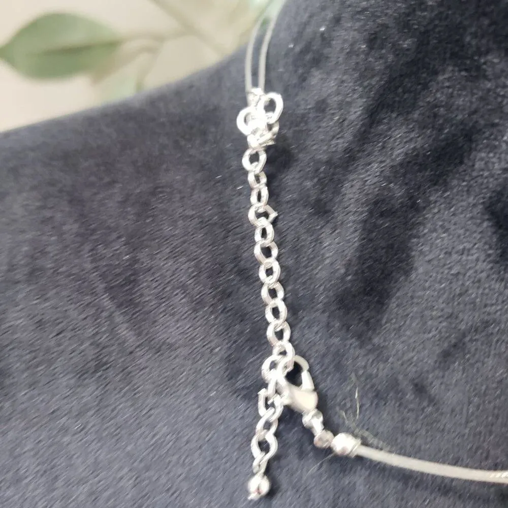 Women's Gold Tone Hammered Squares Black Enamel Round Rhinestone Choker Necklace - Image 6