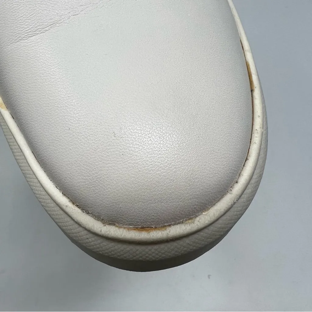 Franco Sarto Lodi 2 Slip On Platform Sneakers Size 6.5 Off White Putty Leather - Image 10