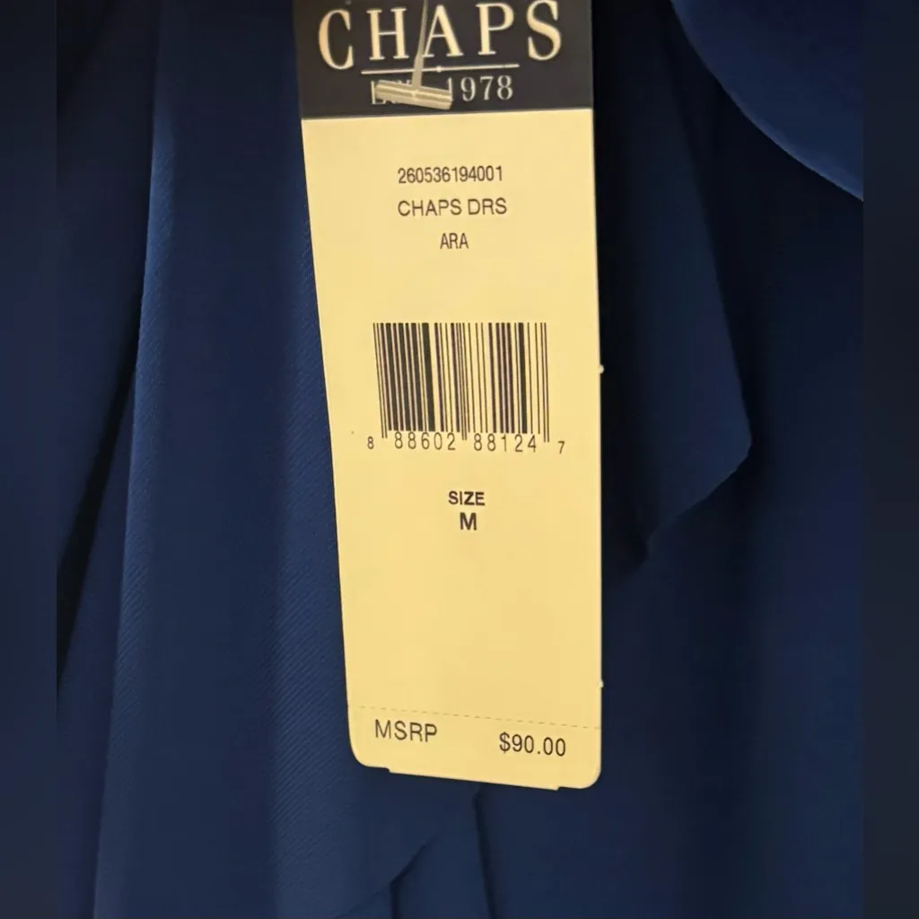 CHAPS Cobalt Blue Draped Dress - Image 4