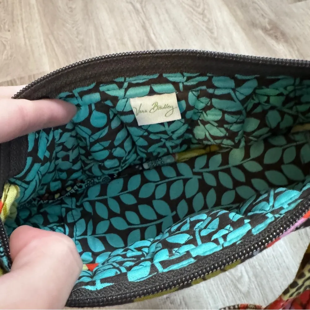 Vera Bradley Frannie Purse Bag Flower Shower Quilted Pink Green Blue - Image 5