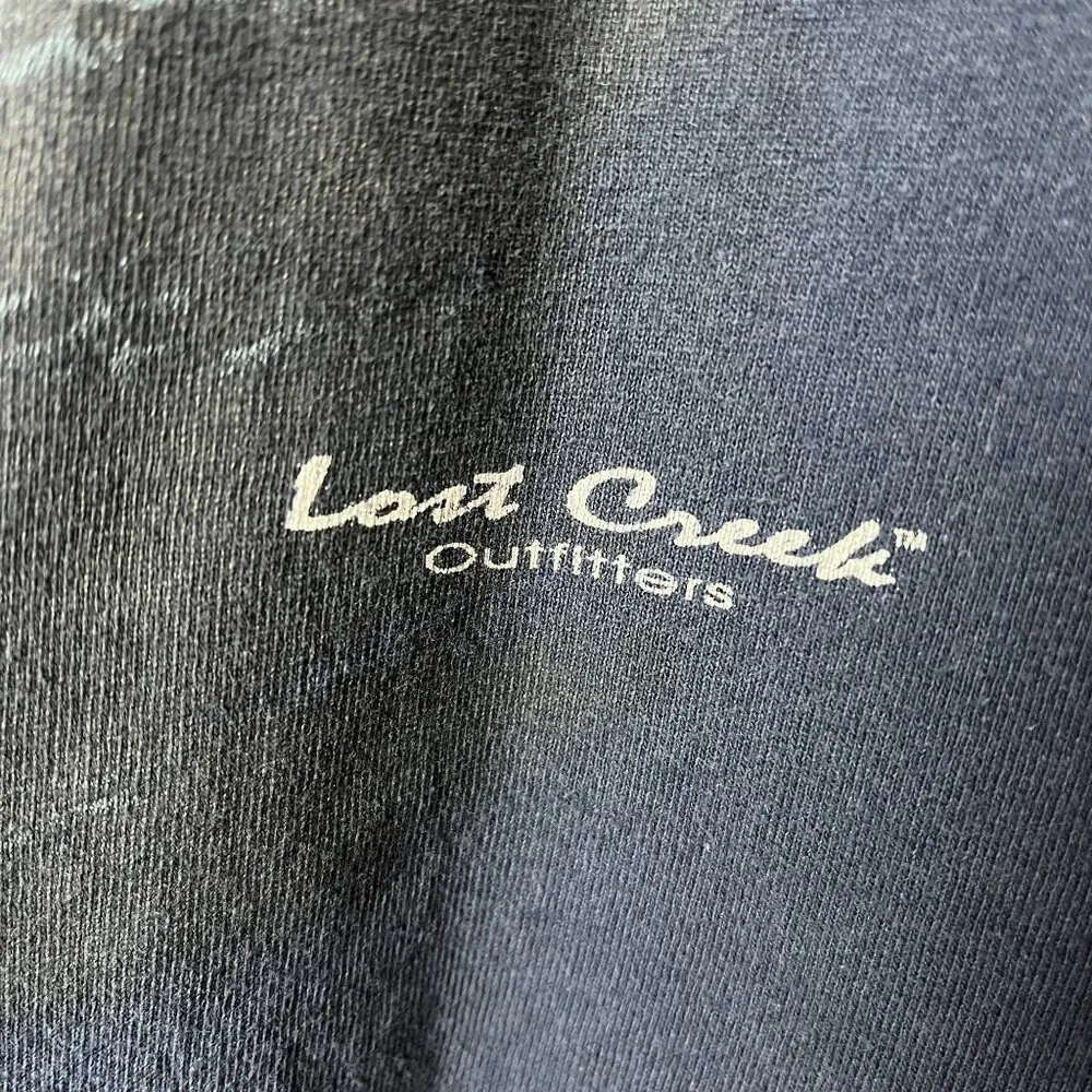 Lost Creek Outfitters T Shirt Blue XL Extra Large Midnight Moon Forest River - Image 8