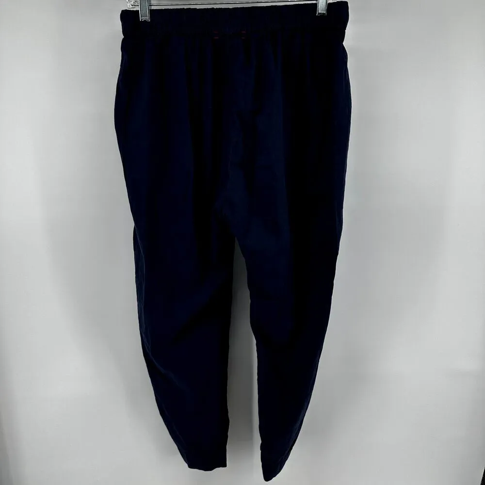 Xirena Draper Pants Lightweight Poplin Straight Leg Drawstring Pockets Navy M Blue Size M - Image 5