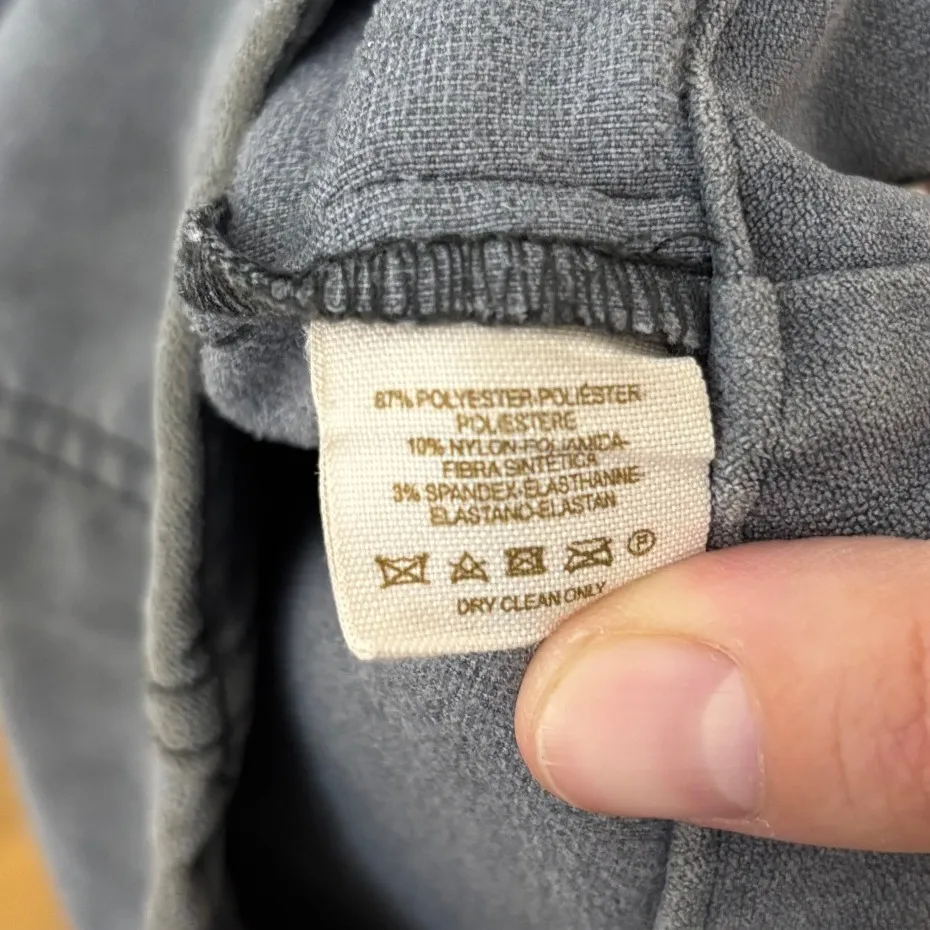 Free People Soft Grey Velour Velvet Flare Pants Sz 27 Wide Leg Bell Bottoms FLAW - Image 6