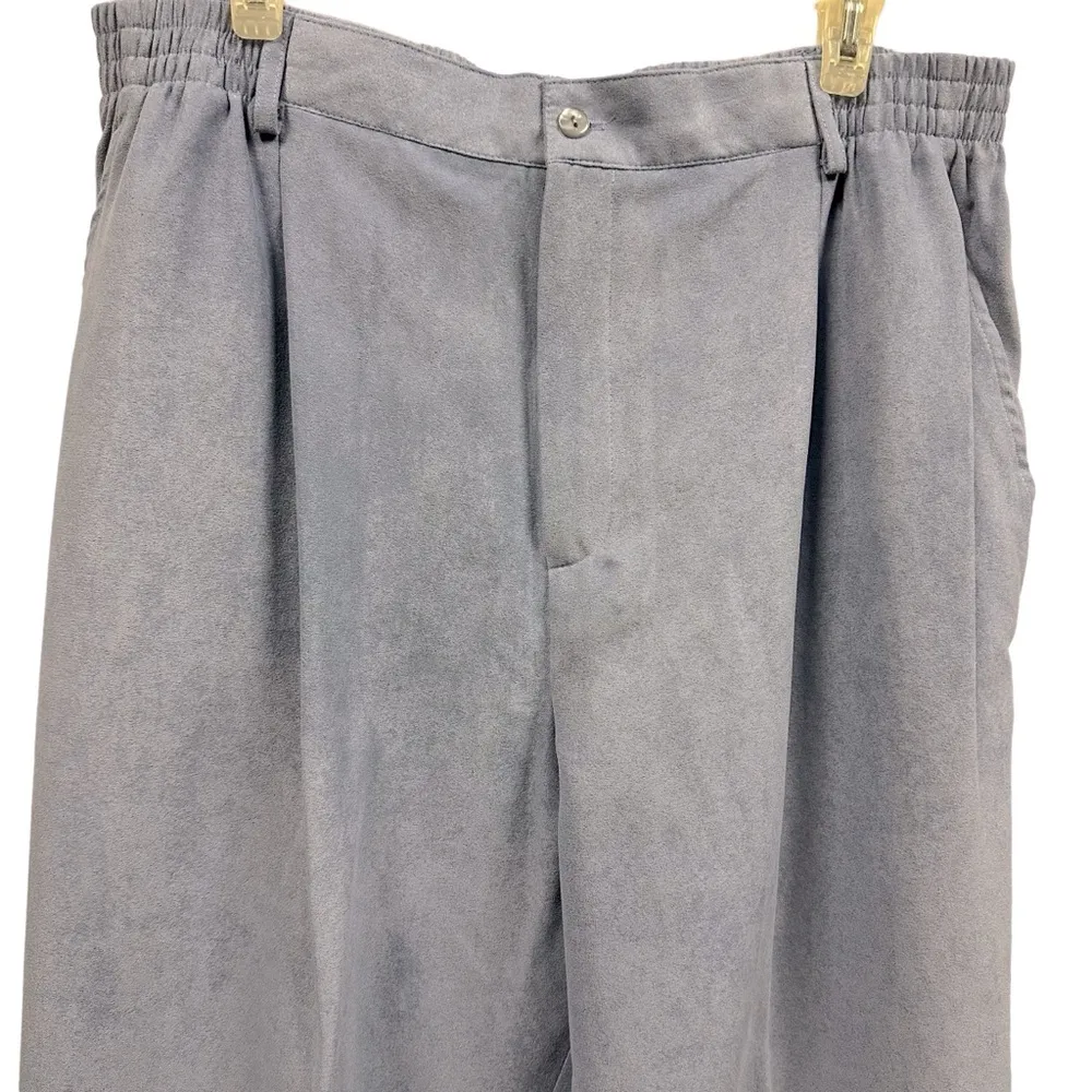 3 Piece Set Maggie Sweet Blue Sueded Pantsuit Pant Top and Blazer Womens 1X - Image 11