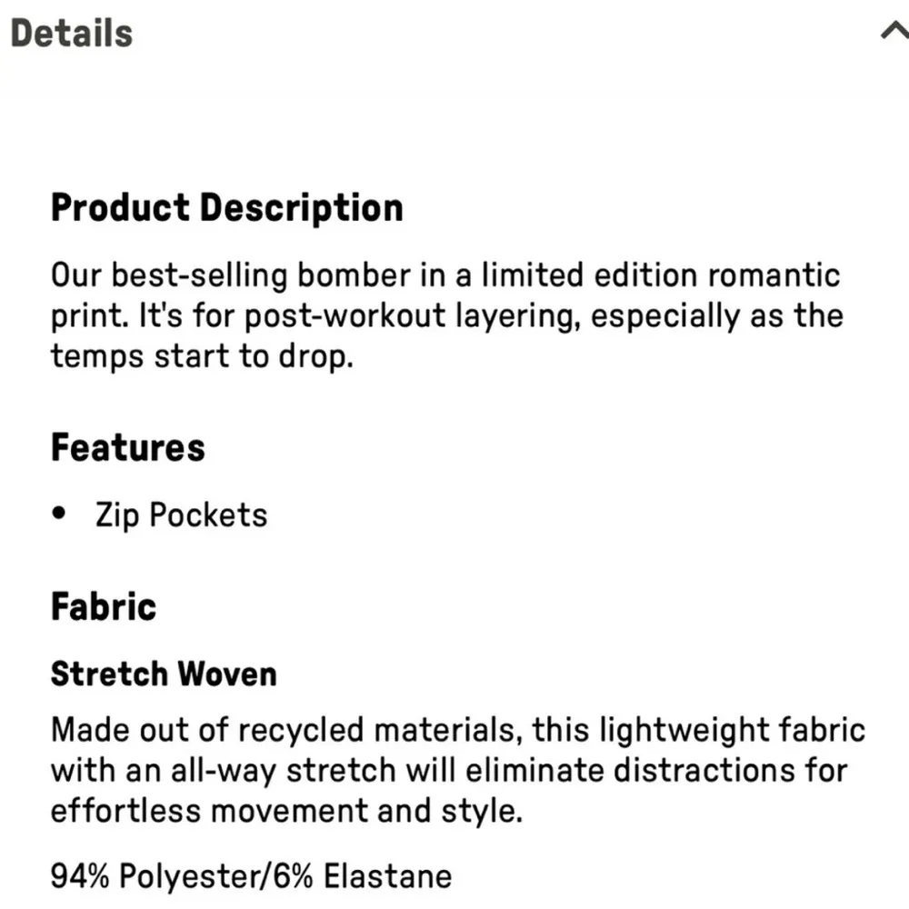 EUC Fabletics Ithaca Floral Lightweight Jacket Size Small - Image 11