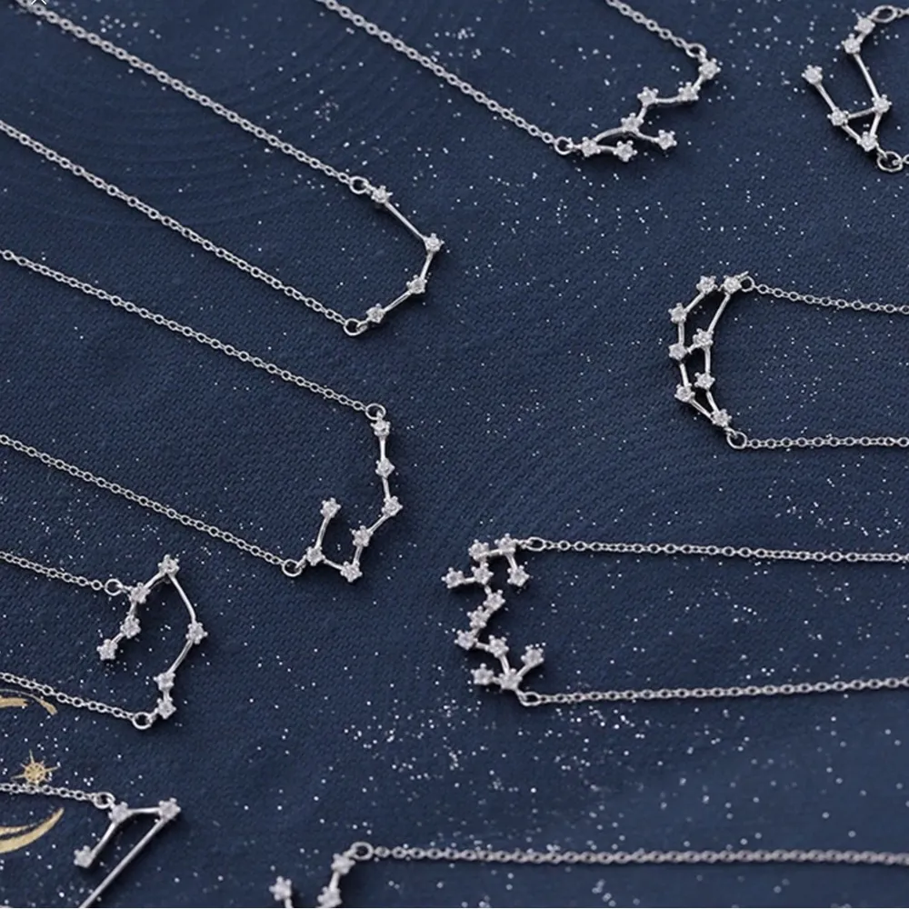 925 Silver Aquarius Zodiac Necklace - Image 4