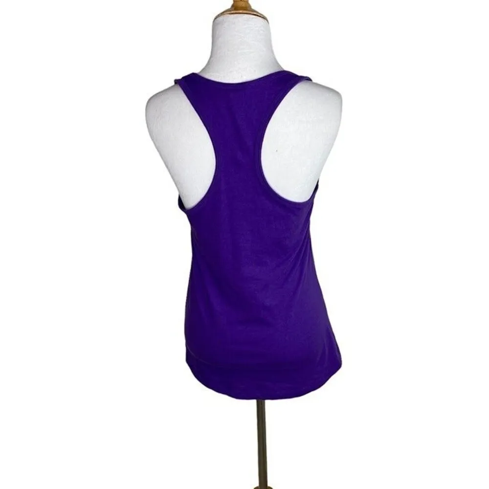 Ideal T by Next Level Boo Yah Ghost Purple Racerback Tank Top. Size Medium - Image 3