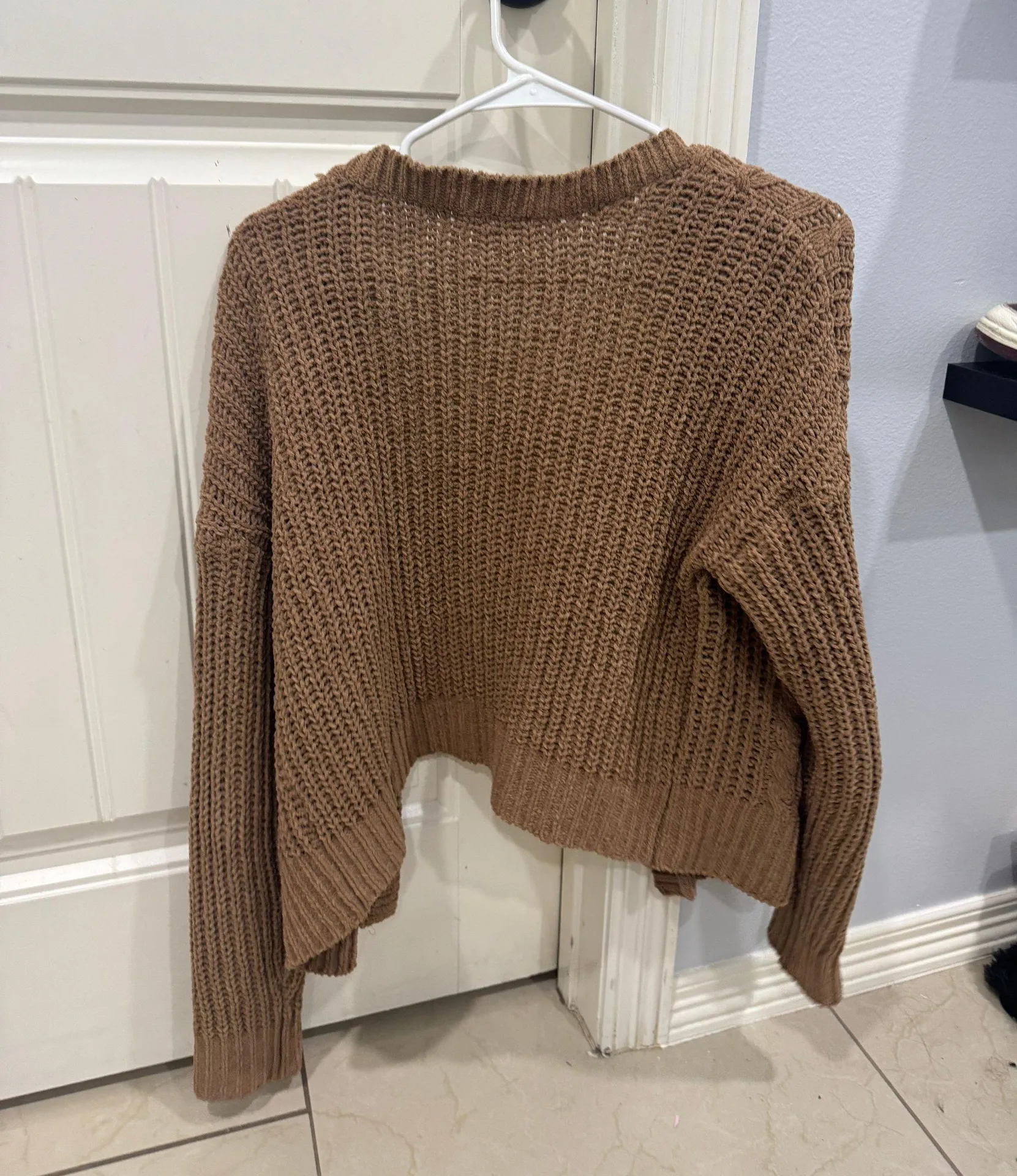 Brown Button Cardigan - Image 3