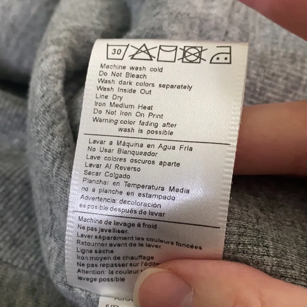 Converse one star grey buttoned sweat jacket sz S - Image 14