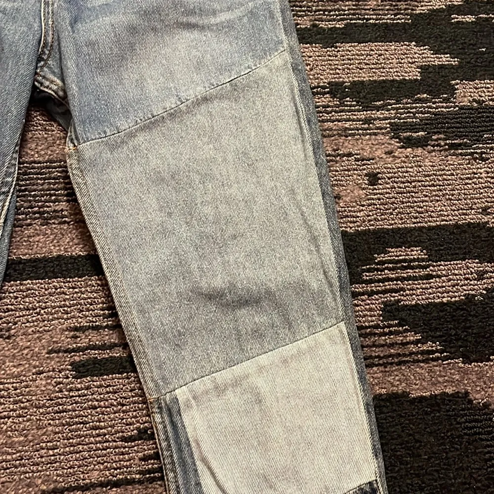 Sandro  Paris Patchwork Blue Jeans - Image 4