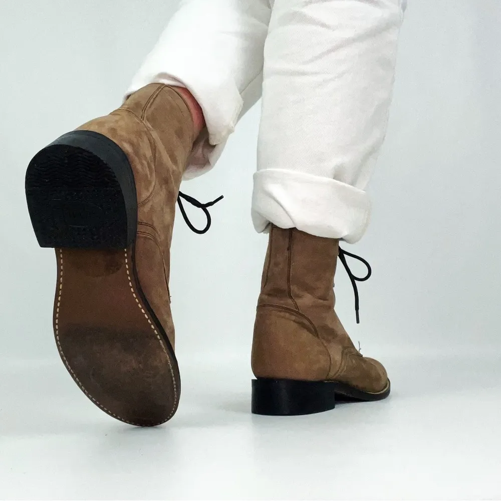 Vintage Justin Genuine Suede Lace - Image 8