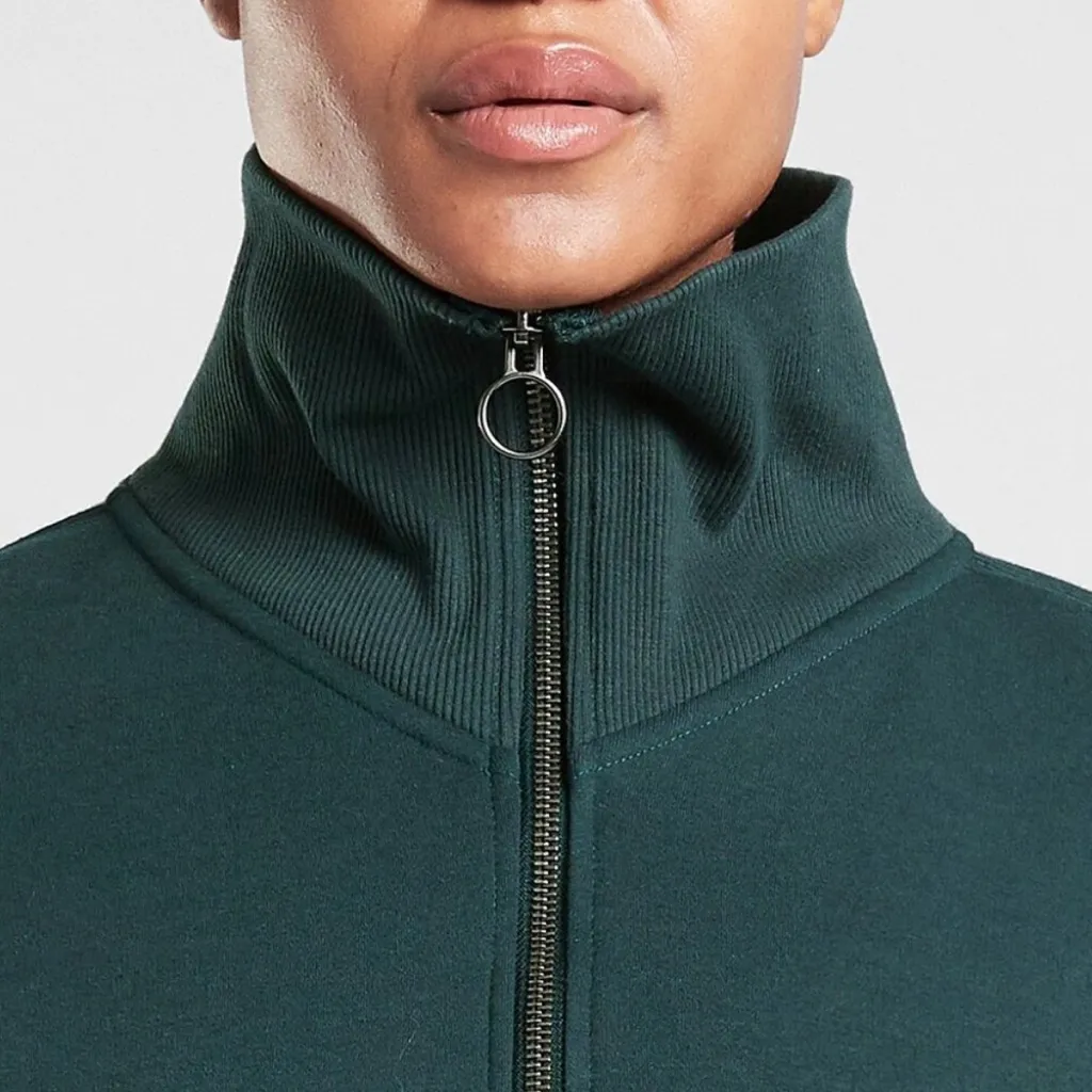 Athleta cozy karma 1/2 zip sweatshirt Nordic teal size large - Image 2